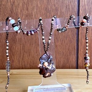 Gobi Desert Agate Multi Gemstone Necklace
